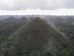 WS View of Chocolate Hills / Carmen, Bohol, Philippines Stock Footage