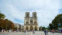 Notre Dame de Paris,  France 4K time lapse Stock Footage