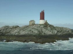Aerial of lighthouse Stock Footage