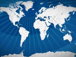 world map - focus on Asia Stock Footage