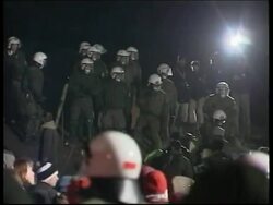 Latest dramatic pictures of water cannon being used on protestors Instructional Video