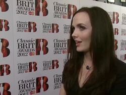 INTERVIEW Victoria Pendleton on the future, Strictly Come Dancing, being brave and more at Classic Brit Awards 2012 at Royal Albert Hall on October 02, 2012 in London, England (Footage by WireImage Video/Getty Images)  Stock Footage