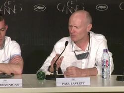 INTERVIEW: Paul Laverty on the right to work at The Angels' Share Press Conference: 65th Cannes Fi on May 22, 2012 in Cannes, France (Footage by WireImage Video/Getty Images) Stock Footage