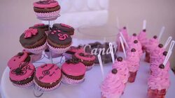 strawberries and chocolate desert Stock Footage