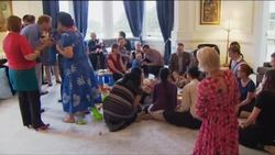 UK Royalty - Queen Elizabeth II and Pope Francis meet at the Vatican / William, Kate and baby George attend parenting event on New Zealand visit / Britain's Duchess of Cambridge twice beats her husband Prince William during yacht racing / Prince William meets Australian Prime Minister Abbott as part of official visit / William and Kate play cricket in New Zealand / UK Queen visits the famous Iron Throne from Game of Thrones TV drama /Harry  playing football with kids in Brazil News Clip