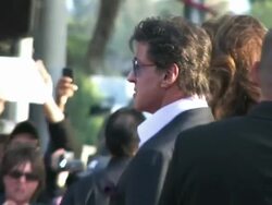 Sylvester Stallone & Jennifer Flavin at the Iron Man 2 Premiere at El Captain Theater in Hollywood at the Celebrity Sightings in Los Angeles at Los Angeles CA. (Footage by WireImage Video/GettyImages) Stock Footage