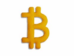 Clay Bitcoin Symbol On White & Black Stock Footage