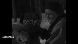 Dog training in New Hampshire for the 1932 Winter Olympics News Clip