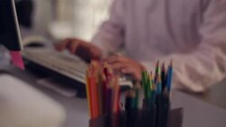 Businessman typing Stock Footage