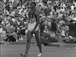 High jump final at 1968 Olympics Stock Footage