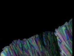 T/L CU colourful crystals grow across frame Stock Footage