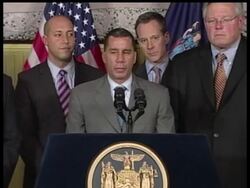 New York Governor David Paterson (D) is pushing lawmakers to approve a law legalizing same-sex marriage. AP's Ted Shaffrey reports. News Clip