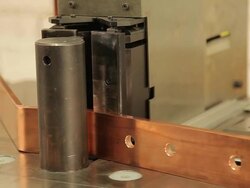 Bending copper busbar Stock Footage