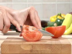 Slicing A Tomato Stock Footage
