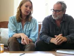 Couple argue about medical bills Stock Footage