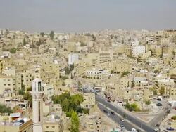 Urban scene of Amman, Jordan Stock Footage