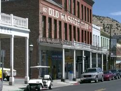 Virginia City Washue Club traffic Stock Footage