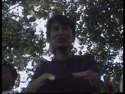 BURMA: RANGOON: AUNG SAN SUU KYI VOWES TO CONTINUE HER CAMPAIGN News Clip
