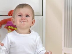 HD: Poor Baby Girl Crying Stock Footage