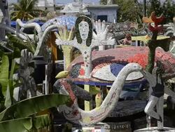 Famous artist Jose Fuster gallery of ceramics in Jaimanitas Havana Cuba Stock Footage