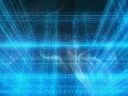 Cyberspace of blue light Stock Footage