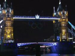 Tower Bridge Olympic Rings Light Show News Clip
