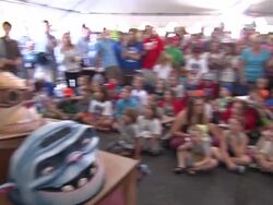 ATMOSPHERE at THE BOXTROLLS Roll Into FirstEnergy All-American Soap Box Derby Stock Footage