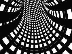 rotating black-and-white tube Stock Footage