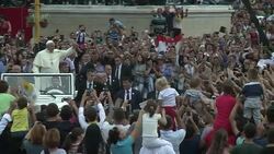 CLEAN : Muslims and Christians throng Albania streets to greet Pope News Clip