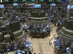 WS View of trading floor of New York Stock Exchange / New York City, New York, USA Stock Footage
