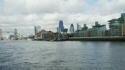 POV London City And Tower Bridge (4K/UHD to HD) Stock Footage