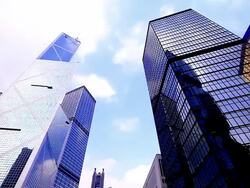 HD:Cloud reflection with building.(Timelapse) Stock Footage