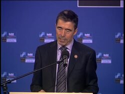 WRAP US Def Sec and NATO chief news conference, McChrystal, roundtable News Clip