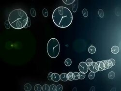 Clocks counting time composition Stock Footage