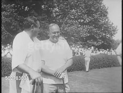 Babe Ruth and Ty Cobb Play Golf and Joe DiMaggio Breaks Records News Clip