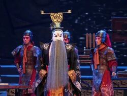 MS Artists performing local Chinese traditional qinqiang opera on stage / xi'an, shaanxi, china Stock Footage