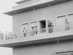 In Syria, crowds cheer as Nasser is named President of the United Arab Republic Stock Footage