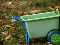 Children Raking Leaves Stock Footage