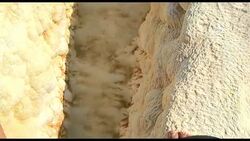 Tourists on Pamukkale Travertine pools and terraces. Stock Footage
