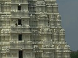 Pull back rameshwaram temple tamil nadu Stock Footage