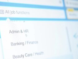 Job search screen Stock Footage