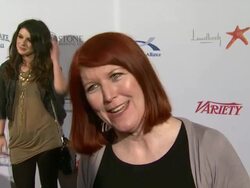INTERVIEW: Kate Flannery on Chelsea Handler toning down her act at the 10th Annual Comedy For A Cure at Hollywood CA. (Footage by WireImage Video/GettyImages) Stock Footage