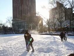 Frigid Temperatures And Snow Hamper NYC Morning Commute Stock Footage