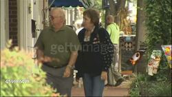 Tourists walking in historic Fredericksburg centre News Clip