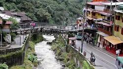 Aguas Calientes also known as Machu Picchu City, Peru Stock Footage