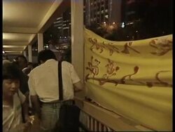 HONG KONG: TELECOM WORKERS PROTEST AGAINST PAY CUTS News Clip