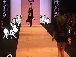 Models on the runway at Buenos Aires Fashion Week on February 24, 2011, in Buenos Aires, Argentina. (Footage by Meche Marmol/LatinContent/Getty Images) Stock Footage