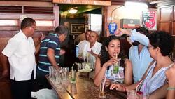 Cuba Tourism: Bodeguita del Medio in Old Havana, Everyday Scene Stock Footage