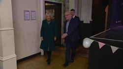 Camilla Visits Royal Volunteers Service Tea Party News Clip