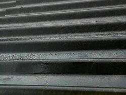 raining on roof Stock Footage